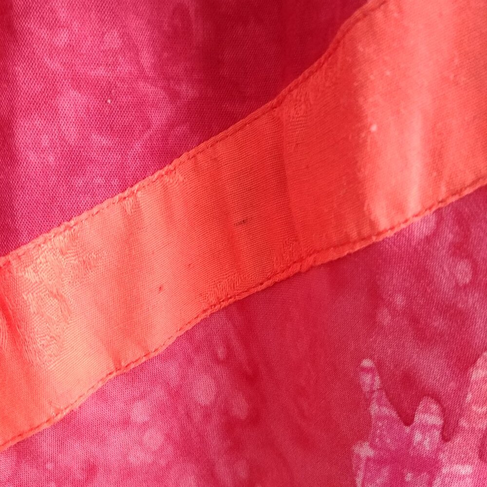 Island Girl Antigua West Indies long asymmetrical pink maxi skirt rayon Small - Picture 4 of 13